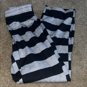 Black and Gray Striped pajama Pants